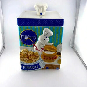 VTG The Pillsbury Doughboy Danbury Mint Ceramic Sugar Canister 2000 Collection